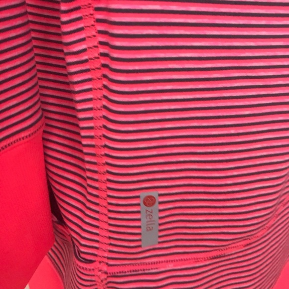 Zella Neon Pink Striped Jacket Size L - Picture 4 of 5